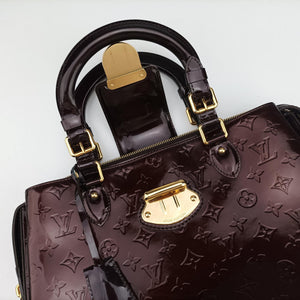 Pre-owned Louis Vuitton MELROSE AVENUE AMARANTE Vernis M93757 handbag | stylenewstar