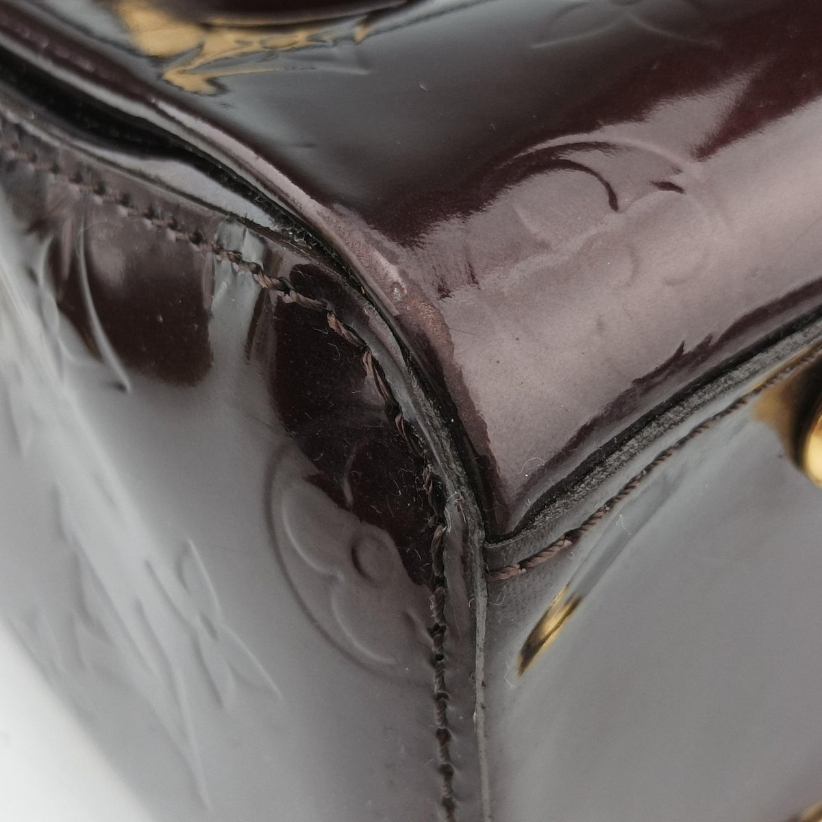 Pre-owned Louis Vuitton MELROSE AVENUE AMARANTE Vernis M93757 handbag | stylenewstar