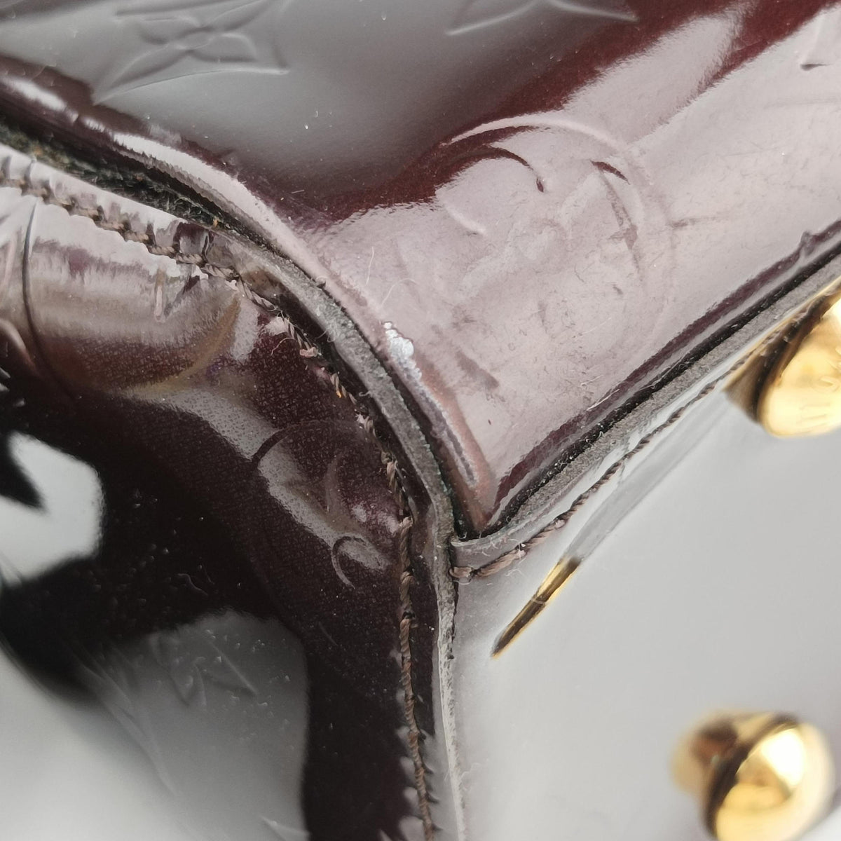 Pre-owned Louis Vuitton MELROSE AVENUE AMARANTE Vernis M93757 handbag | stylenewstar