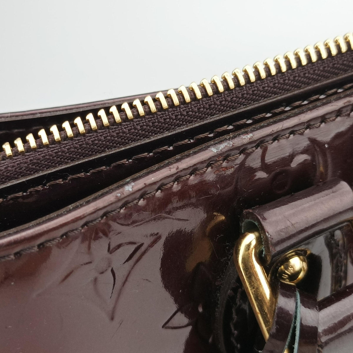 Pre-owned Louis Vuitton MELROSE AVENUE AMARANTE Vernis M93757 handbag | stylenewstar
