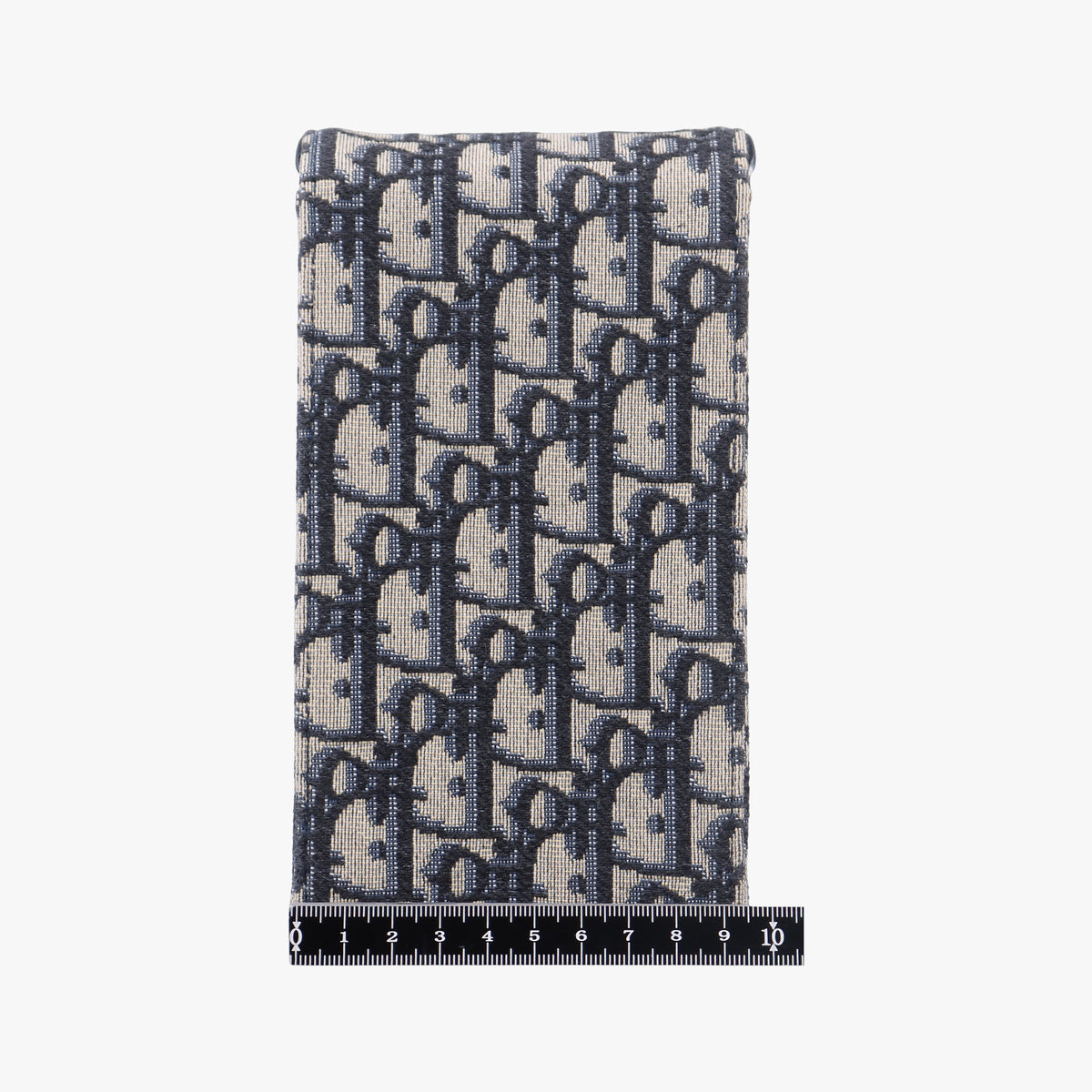 Pre-owned Christian Dior Saddle Phone holder Navy jacquard×Leather  shoulderbag | stylenewstar