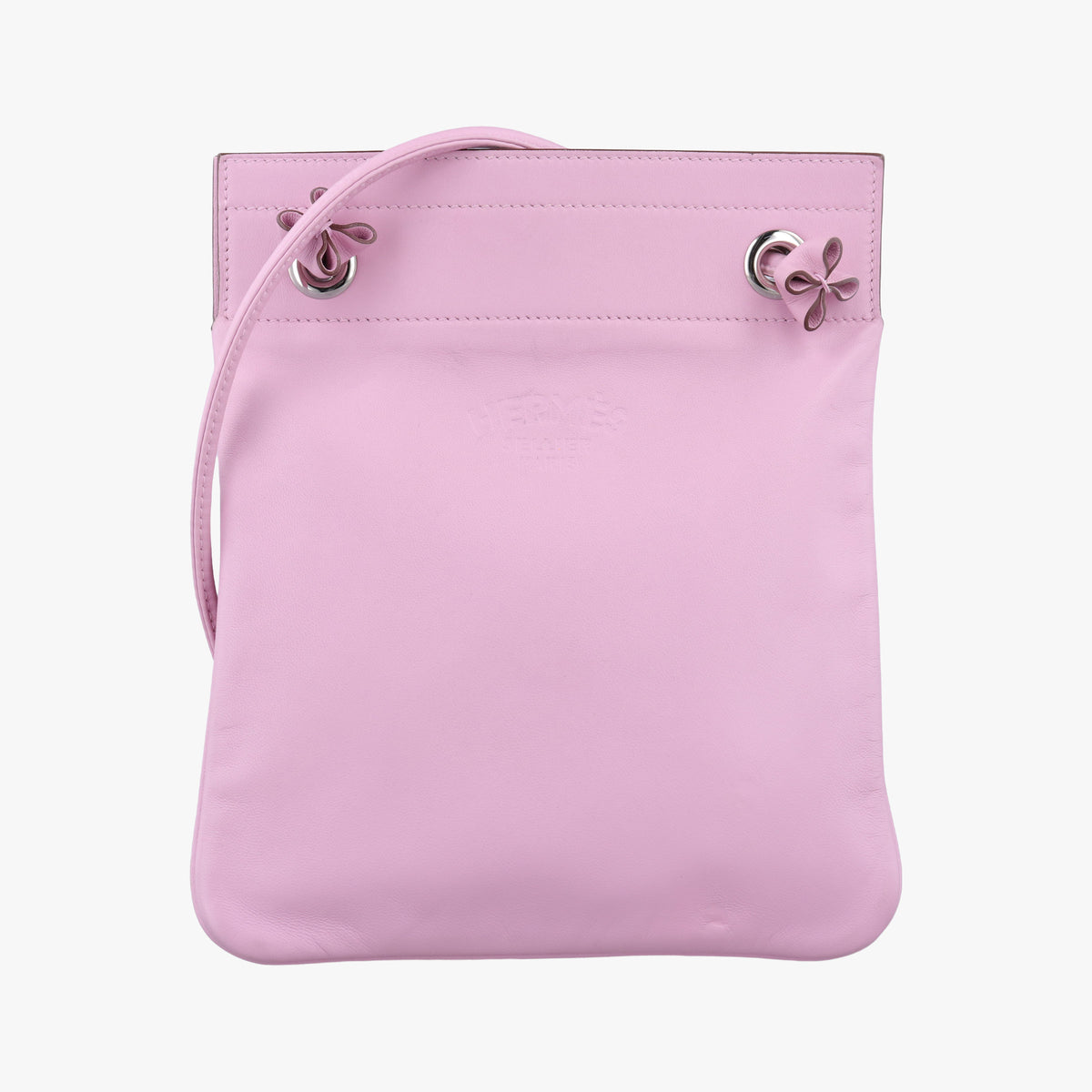 Pre-owned Hermes Sac Aline mini Pink lambskin  shoulderbag | stylenewstar