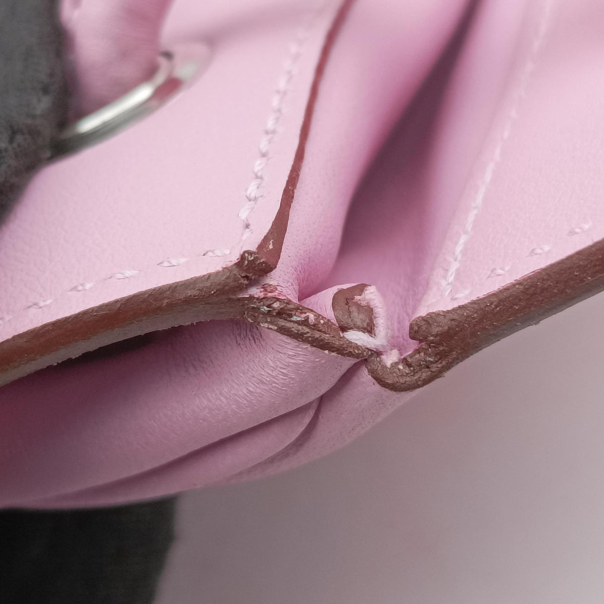 Pre-owned Hermes Sac Aline mini Pink lambskin  shoulderbag | stylenewstar