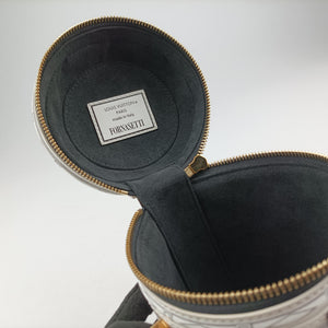 Pre-owned Louis Vuitton Cannes LV x Fornasetti Blanc x Marron Enamel M59143 handbag | stylenewstar