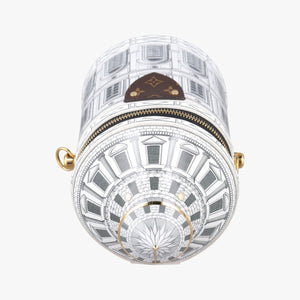 Pre-owned Louis Vuitton Cannes LV x Fornasetti Blanc x Marron Enamel M59143 handbag | stylenewstar