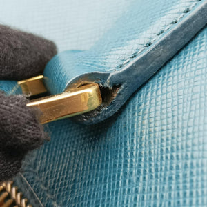 Vintage Prada Galleria BlueGreen SAFFIANO Leather BN1786 handbag | stylenewstar