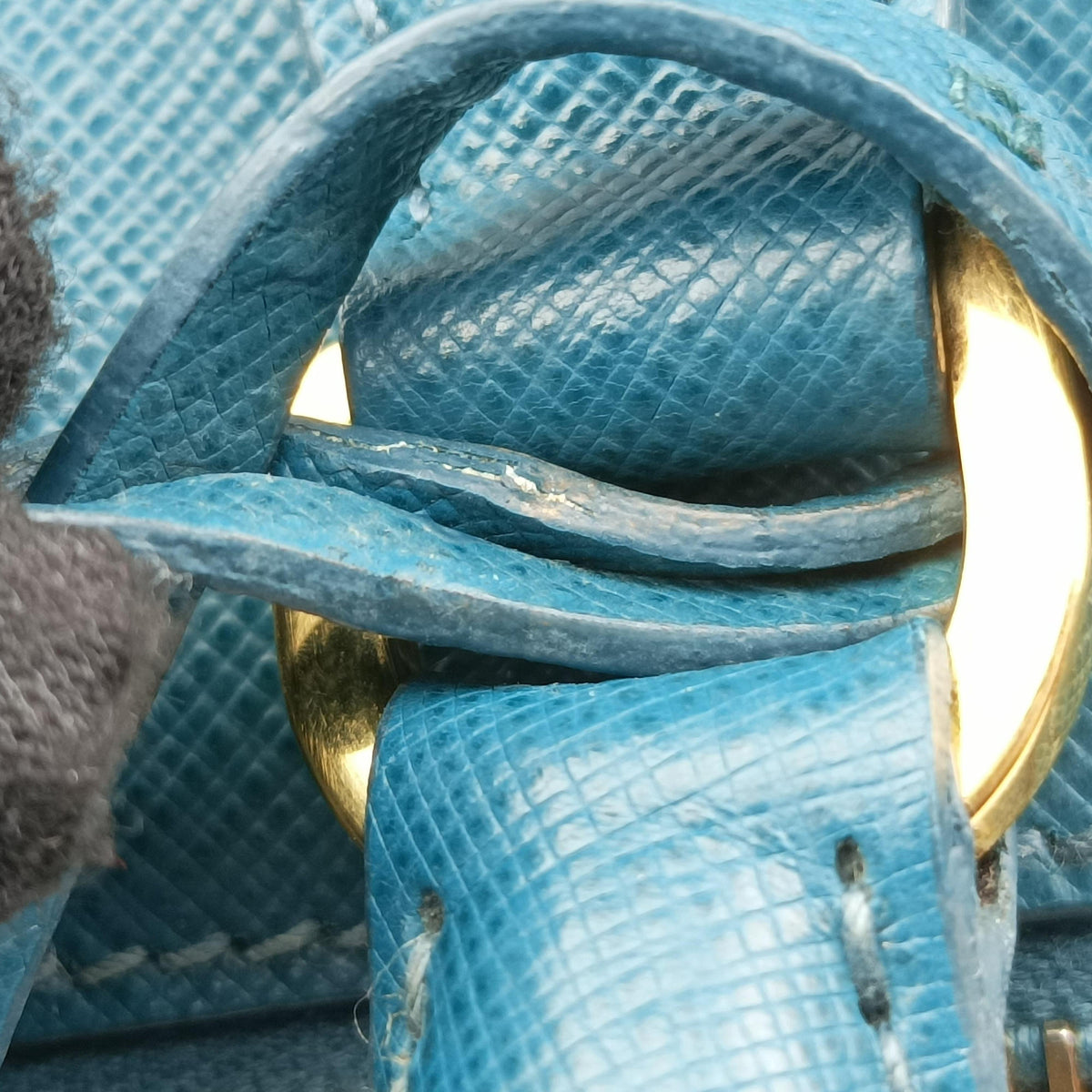 Vintage Prada Galleria BlueGreen SAFFIANO Leather BN1786 handbag | stylenewstar