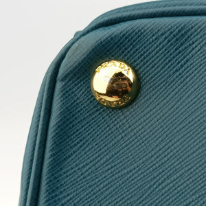 Vintage Prada Galleria BlueGreen SAFFIANO Leather BN1786 handbag | stylenewstar
