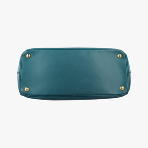 Vintage Prada Galleria BlueGreen SAFFIANO Leather BN1786 handbag | stylenewstar