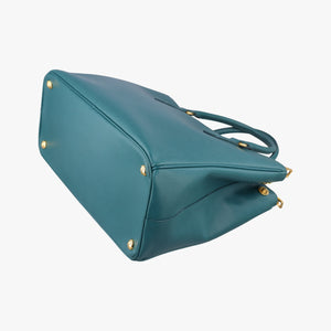 Vintage Prada Galleria BlueGreen SAFFIANO Leather BN1786 handbag | stylenewstar