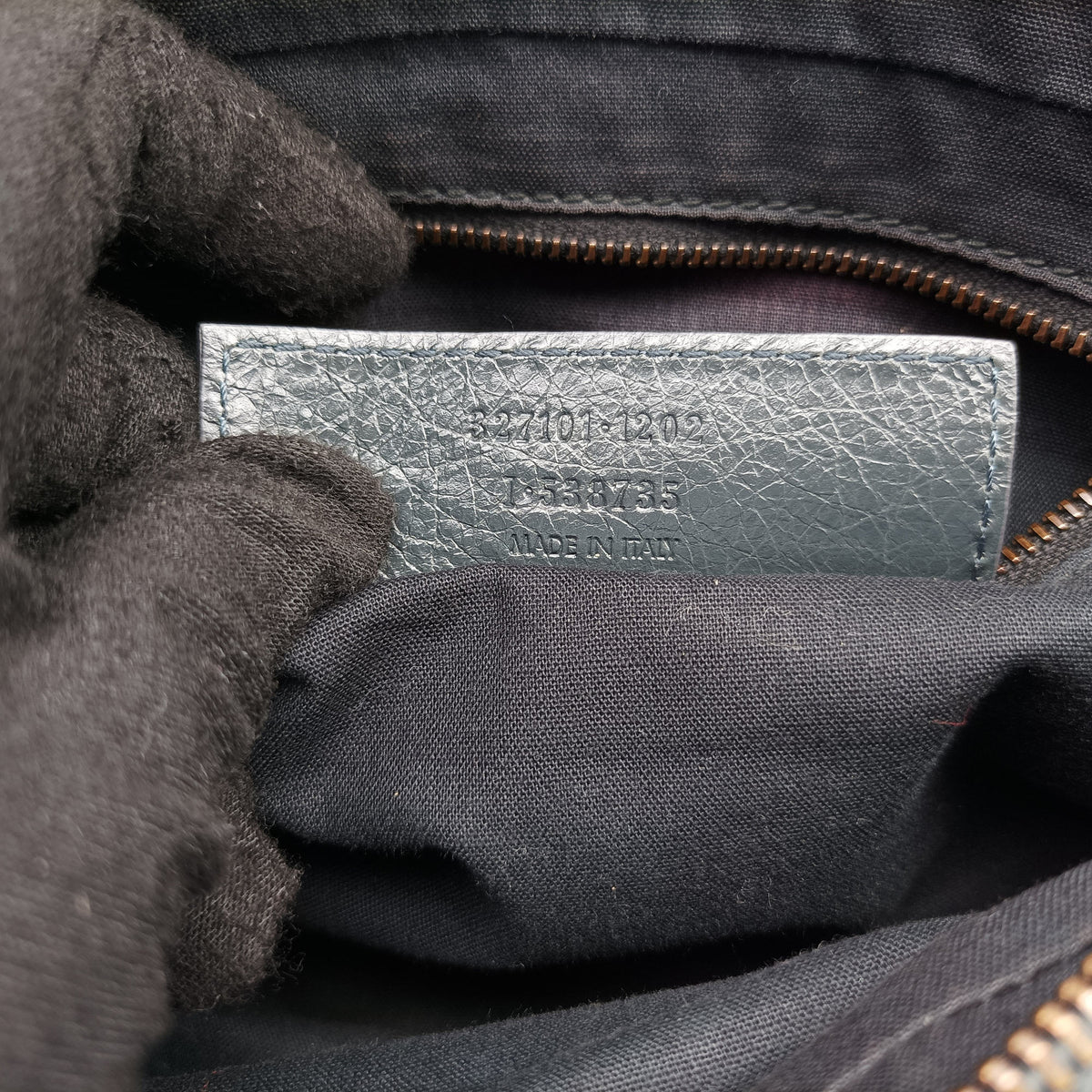 Pre-owned Balenciaga Classic The Toolkit Grey Green Lambskin 327101 shoulderbag | stylenewstar
