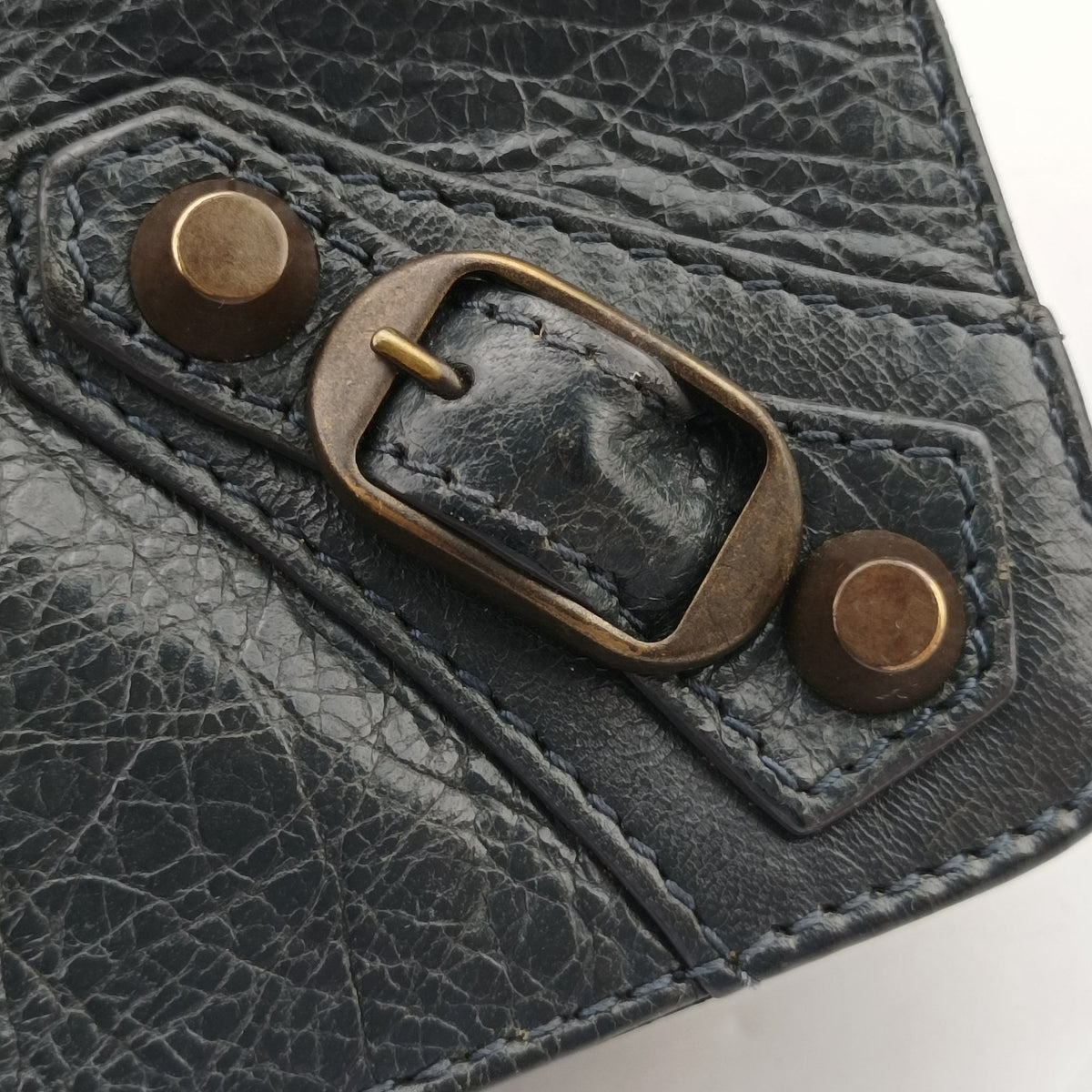 Pre-owned Balenciaga Classic The Toolkit Grey Green Lambskin 327101 shoulderbag | stylenewstar