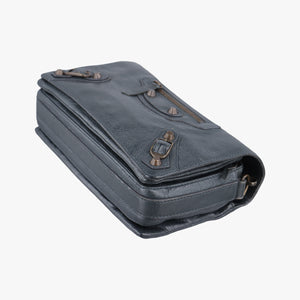 Pre-owned Balenciaga Classic The Toolkit Grey Green Lambskin 327101 shoulderbag | stylenewstar