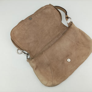 Pre-owned Yves Saint Laurent Mombasa Camel Suede 112930 shoulderbag | stylenewstar