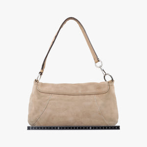 Pre-owned Yves Saint Laurent Mombasa Camel Suede 112930 shoulderbag | stylenewstar
