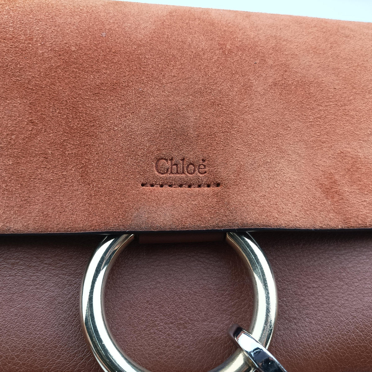 Pre-owned Chloe FAYE Brown Suede × leather  shoulderbag | stylenewstar