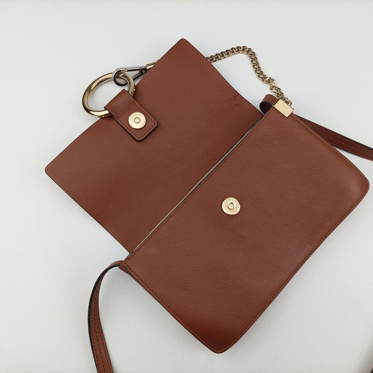 Pre-owned Chloe FAYE Brown Suede × leather  shoulderbag | stylenewstar
