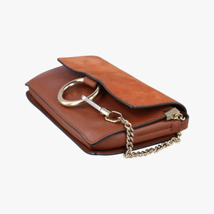Pre-owned Chloe FAYE Brown Suede × leather  shoulderbag | stylenewstar