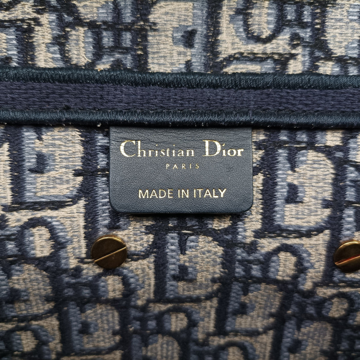 Secondhand Christian Dior Saddle Navy Jacquard  shoulderbag | stylenewstar