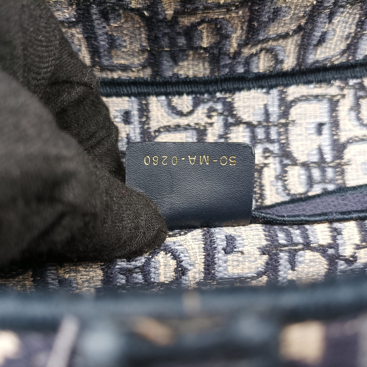 Secondhand Christian Dior Saddle Navy Jacquard  shoulderbag | stylenewstar
