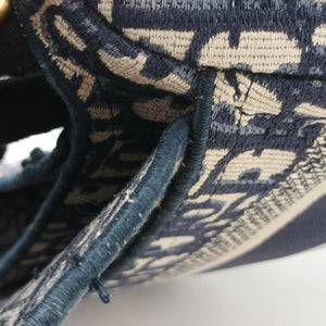 Secondhand Christian Dior Saddle Navy Jacquard  shoulderbag | stylenewstar