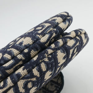 Secondhand Christian Dior Saddle Navy Jacquard  shoulderbag | stylenewstar