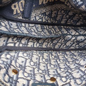 Secondhand Christian Dior Saddle Navy Jacquard  shoulderbag | stylenewstar