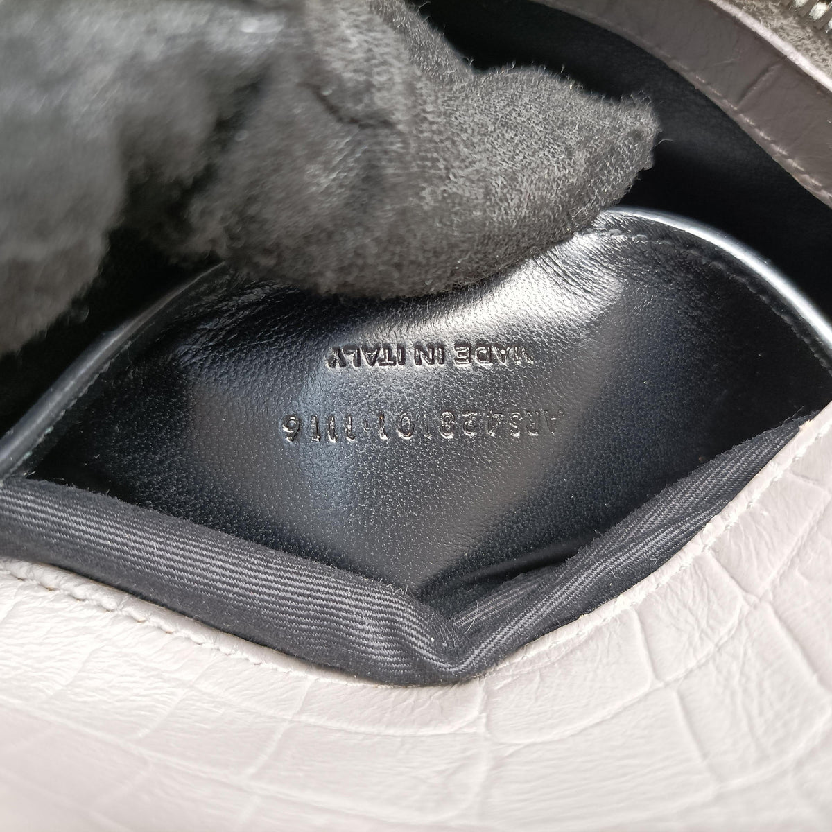 Vintage Yves Saint Laurent COLLEGE Grey Leather 428101 shoulderbag | stylenewstar