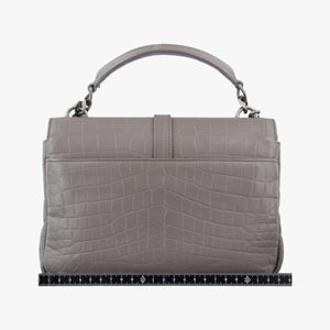 Vintage Yves Saint Laurent COLLEGE Grey Leather 428101 shoulderbag | stylenewstar