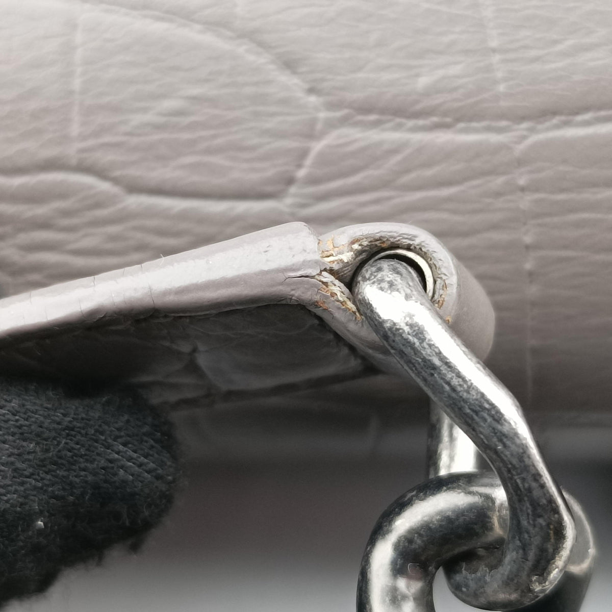 Vintage Yves Saint Laurent COLLEGE Grey Leather 428101 shoulderbag | stylenewstar