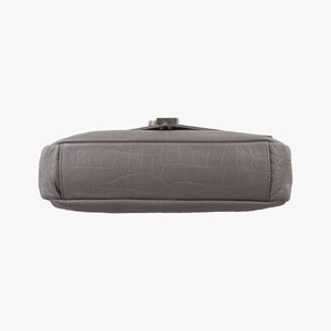 Vintage Yves Saint Laurent COLLEGE Grey Leather 428101 shoulderbag | stylenewstar