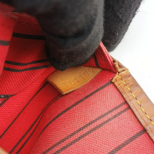 Secondhand Louis Vuitton Neverfull MM Brown x Poppy Denim Monogram Jungle Dot M41978 shoulderbag | stylenewstar