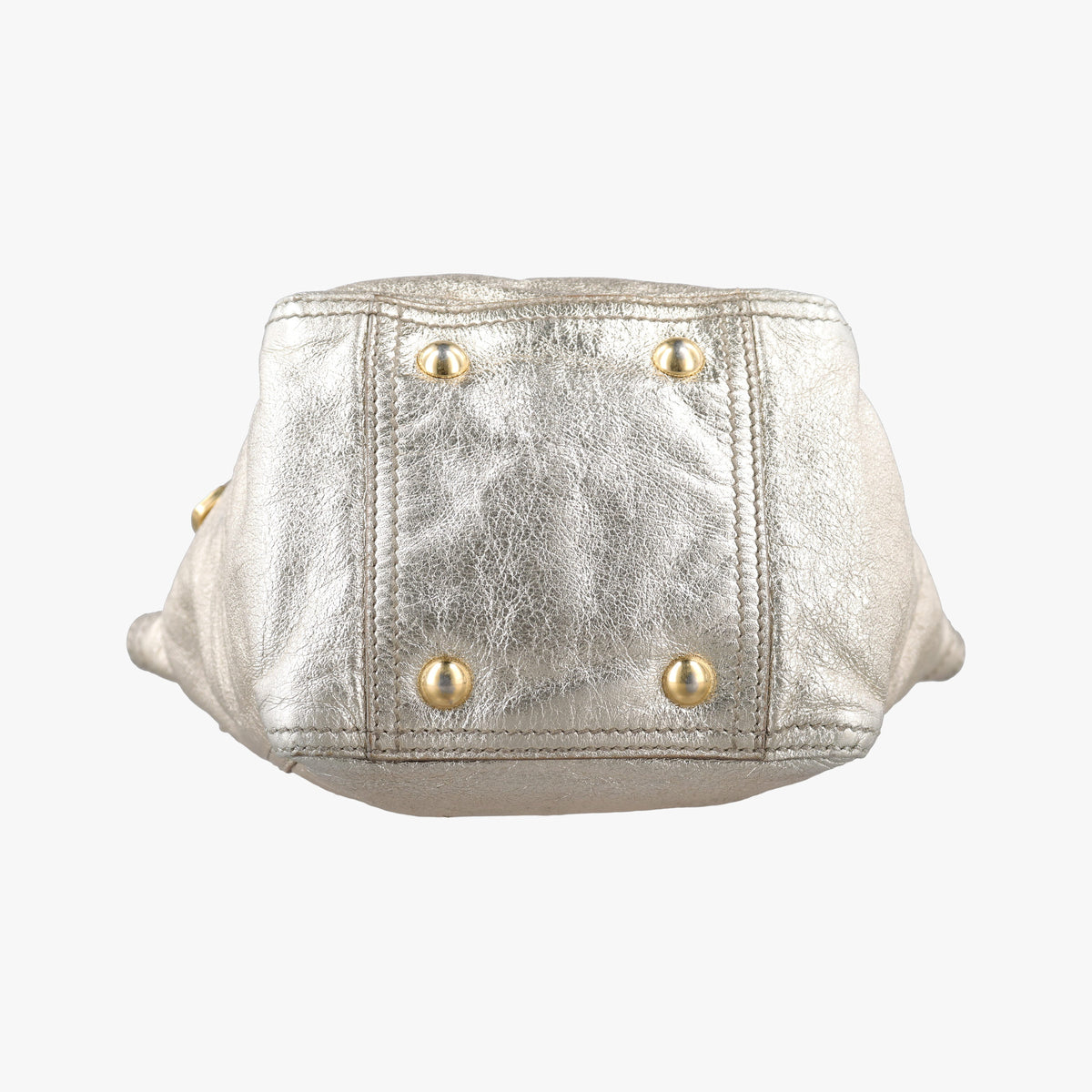 Pre-owned Yves Saint Laurent Downtown Tote Golden Leather 213729 handbag | stylenewstar