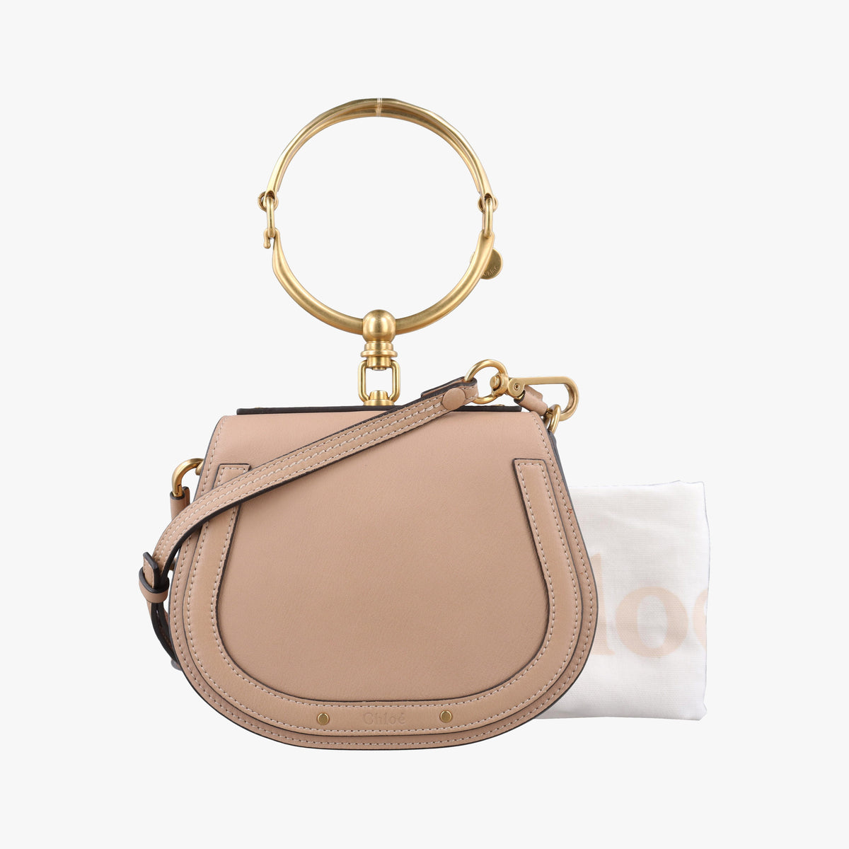 Pre-owned Chloe Bracelet Nile Beige Leather  shoulderbag | stylenewstar