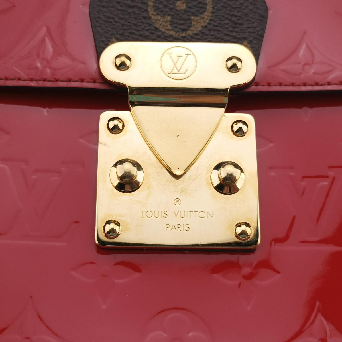 Pre-owned Louis Vuitton Spring street PM Scarlet Red Monogram Canvas×Vernis×Epi M90505 shoulderbag | stylenewstar