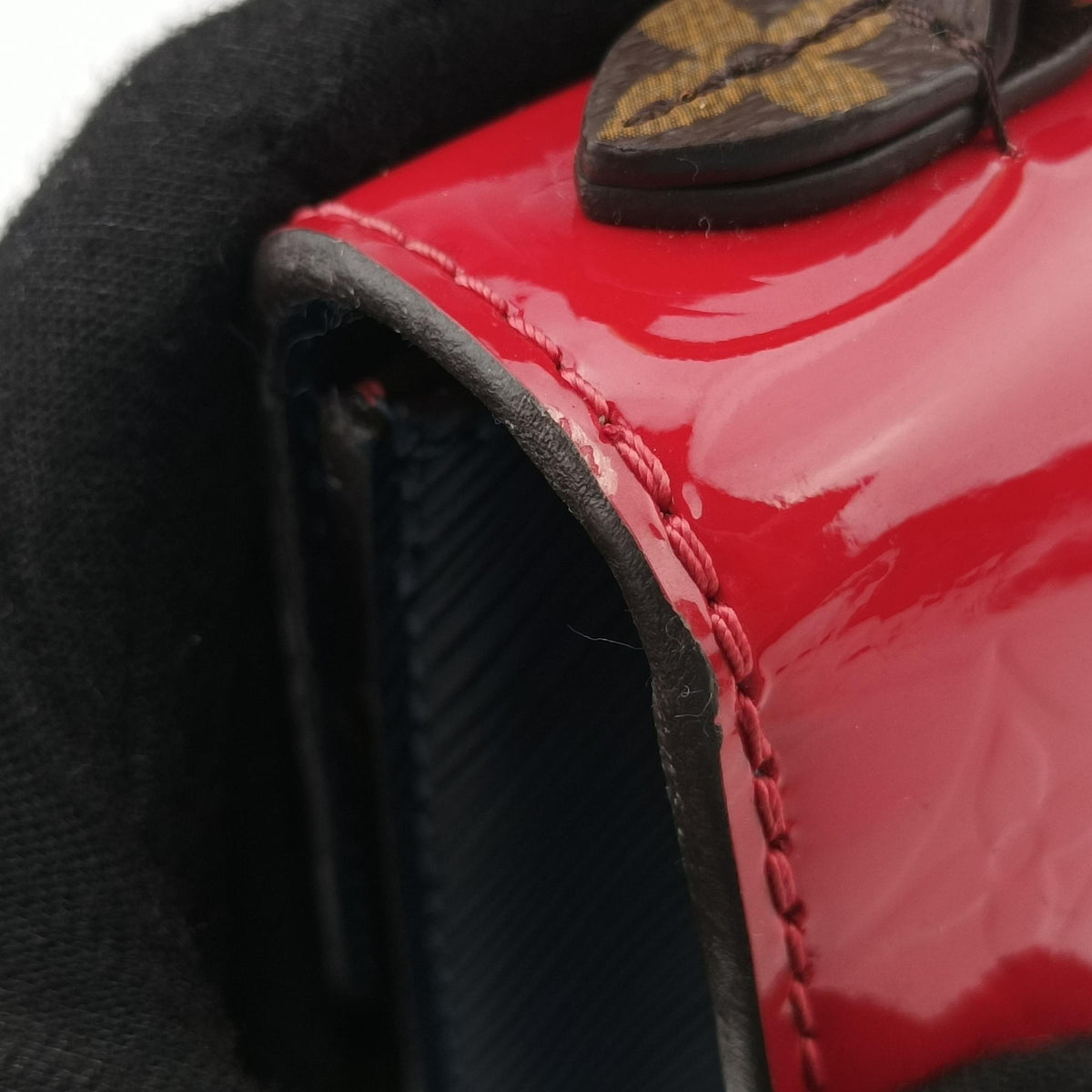 Pre-owned Louis Vuitton Spring street PM Scarlet Red Monogram Canvas×Vernis×Epi M90505 shoulderbag | stylenewstar