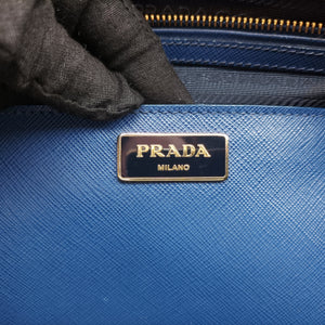 Vintage Prada Galleria Blue SAFFIANO Leather BN2274 handbag | stylenewstar