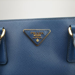 Vintage Prada Galleria Blue SAFFIANO Leather BN2274 handbag | stylenewstar