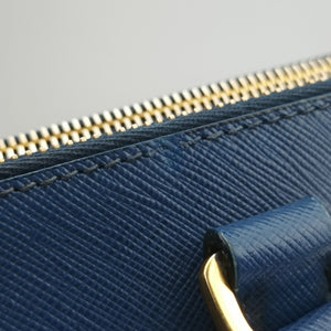 Vintage Prada Galleria Blue SAFFIANO Leather BN2274 handbag | stylenewstar