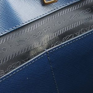 Vintage Prada Galleria Blue SAFFIANO Leather BN2274 handbag | stylenewstar