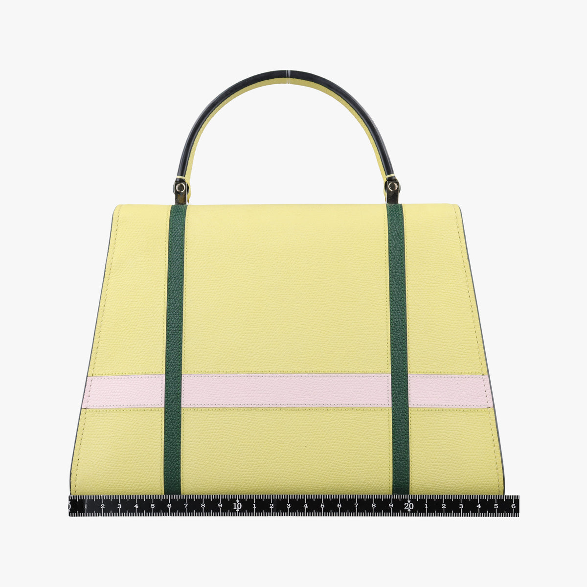 Pre-owned Valextra Iside Yellow×Green×Pink Leather  shoulderbag | stylenewstar