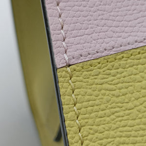 Pre-owned Valextra Iside Yellow×Green×Pink Leather  shoulderbag | stylenewstar