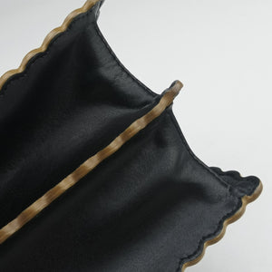 Pre-owned Fendi KAN I Black Leather 8BT283 shoulderbag | stylenewstar