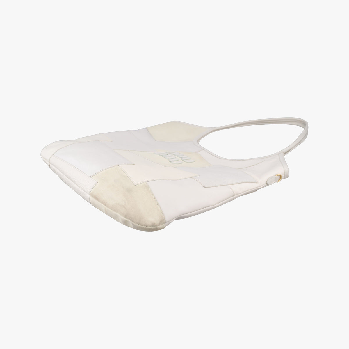 Pre-owned Miu Miu Ivy White x Beige suede x Leather  handbag | stylenewstar