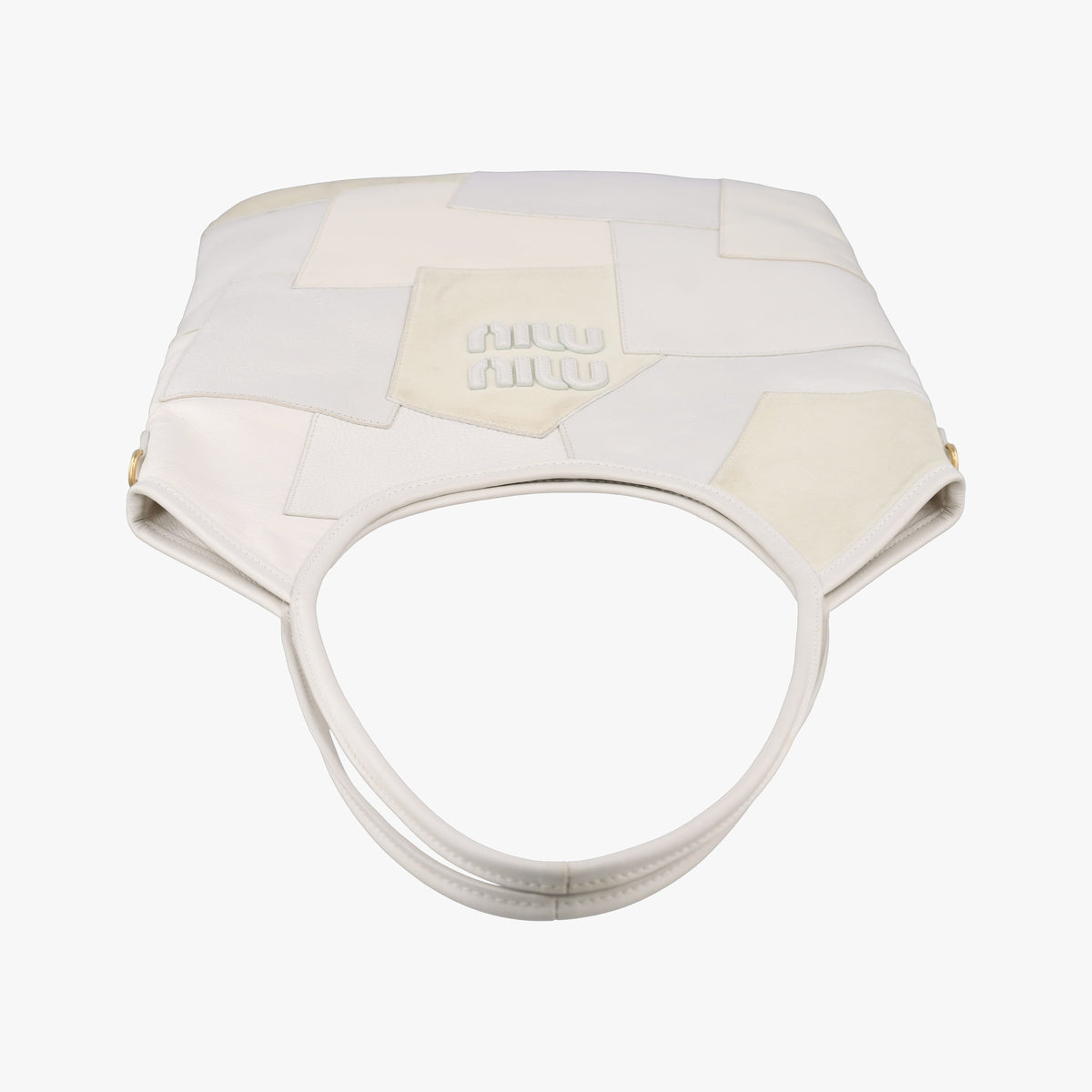 Pre-owned Miu Miu Ivy White x Beige suede x Leather  handbag | stylenewstar