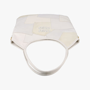 Pre-owned Miu Miu Ivy White x Beige suede x Leather  handbag | stylenewstar