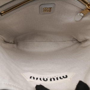 Pre-owned Miu Miu Ivy White x Beige suede x Leather  handbag | stylenewstar