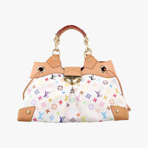 Pre-owned Louis Vuitton URSULA white Monogram Multicolor M40123 handbag | stylenewstar