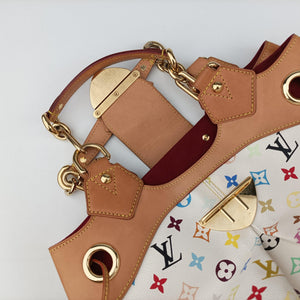 Pre-owned Louis Vuitton URSULA white Monogram Multicolor M40123 handbag | stylenewstar