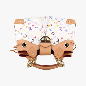 Pre-owned Louis Vuitton URSULA white Monogram Multicolor M40123 handbag | stylenewstar
